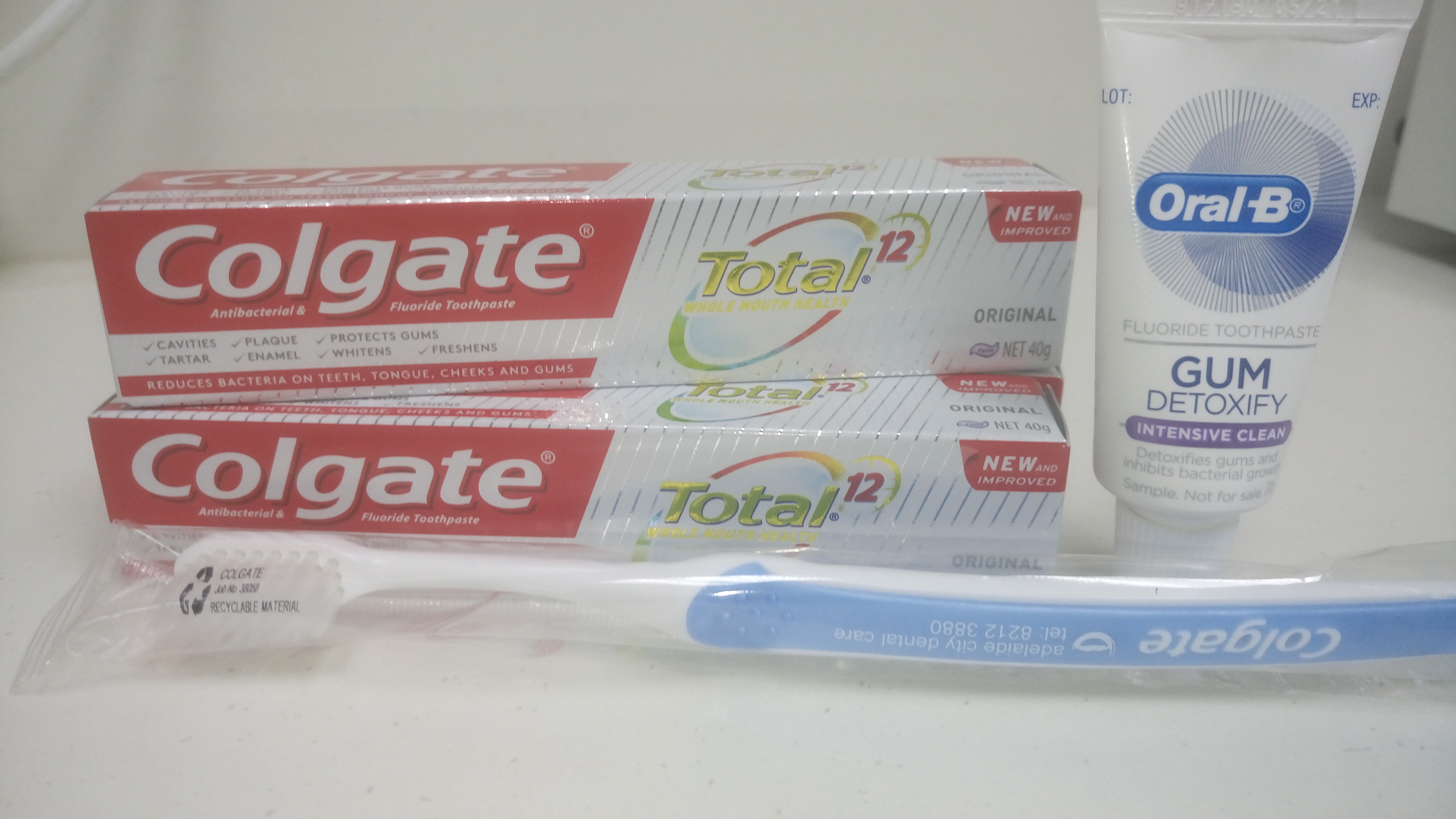 Toothbrushes and paste